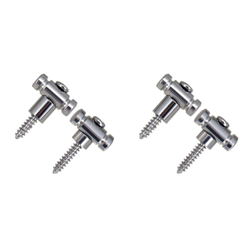 2X Electric Guitar String Buckle Holders with Mounting Screws Mounting Tree Guides Guitar Accessories Silver