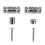 2X Electric Guitar String Buckle Holders with Mounting Screws Mounting Tree Guides Guitar Accessories Silver 8