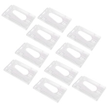 10X Vertikaler Hartplastik-Ausweishalter Double Card Id Multi Transparent 10X6cm