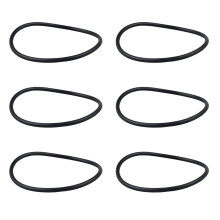 6Pcs 110mm x 5mm Black Rubber Industrial Flexible O Ring Seal Washer