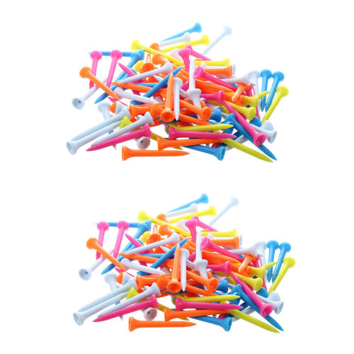 200 Pcs  Tees 54 mm Plastic Mixed Color