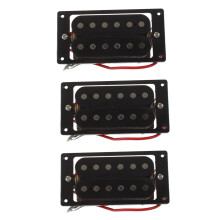 6 Stueck Elektrische Gitarre Schwarzer Tonabnehmer + Rahmen Schrauber