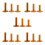 15 Piece  Tees Coffee Durable Tee Driving Range 60/ 70/ 80 mm 1