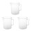 3X 1000Ml Transparent Graduated Beaker with Handle 1