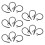 15 Pcs Handfree 5.5mm Hole Black Plastic Earhook for  Earphone 1