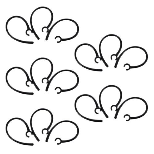 15 Pcs Handfree 5.5mm Hole Black Plastic Earhook for  Earphone