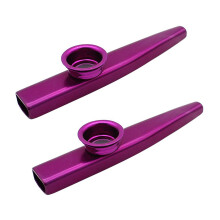 2 Pezzi Kazoo Lega di Alluminio Metal con 5 Pezzi Regalo di Diaframma per Flauti Bambini Musica-Amanti-Viola