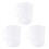 3X Measuring Jug 250ML Graduated Beaker Clear White Plastic Cup 1