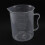 3X Measuring Jug 250ML Graduated Beaker Clear White Plastic Cup 2