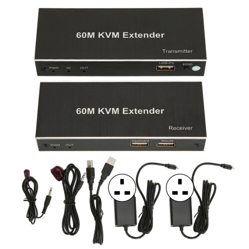 60m 1080P KVM Extender with USB & Multimedia Interface, HDES24 1