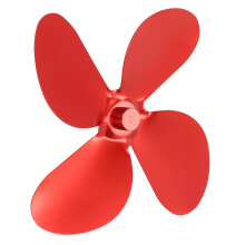 Replacement Red Stove Fan 4 Blade Set Kit Aluminium Alloy with Hex Wrench