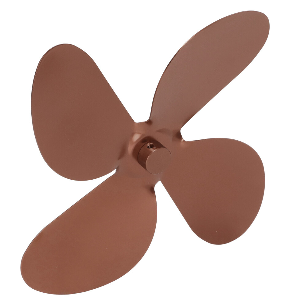 Aluminium Alloy Stove Fan Blades (4 Pcs) With Hex Wrench & Screws For Fireplace Bronze 7901372911686