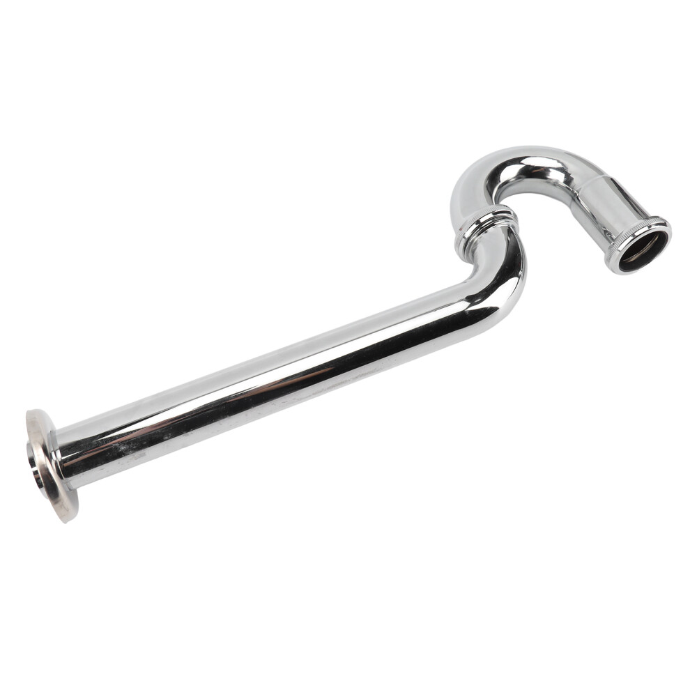 Brass Sink Drain Tubing Set G1-1/4In Silver Finish Bathroom Replacement 8701372911773