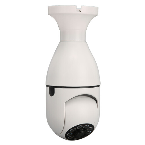 Wireless 1080P Bulb Security Camera 360 Pan Night Vision for Home
