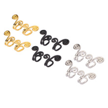 6 Pairs Acupressure Earrings for Weight Loss Alloy Gold Silver Black