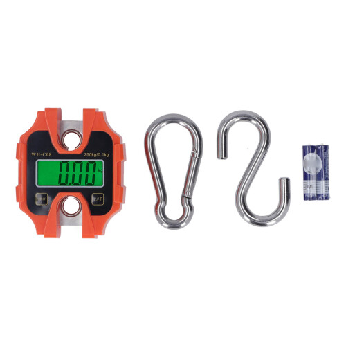 Mini Digital Crane Scale 250kg Capacity Portable Handheld LCD Hanging Scale 1