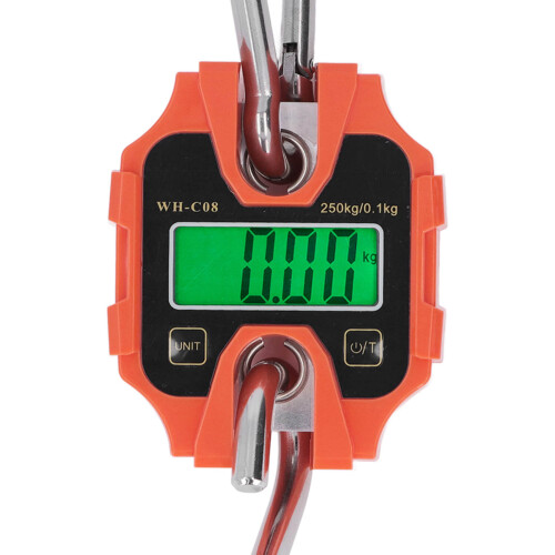 Mini Digital Crane Scale 250kg Capacity Portable Handheld LCD Hanging Scale 2