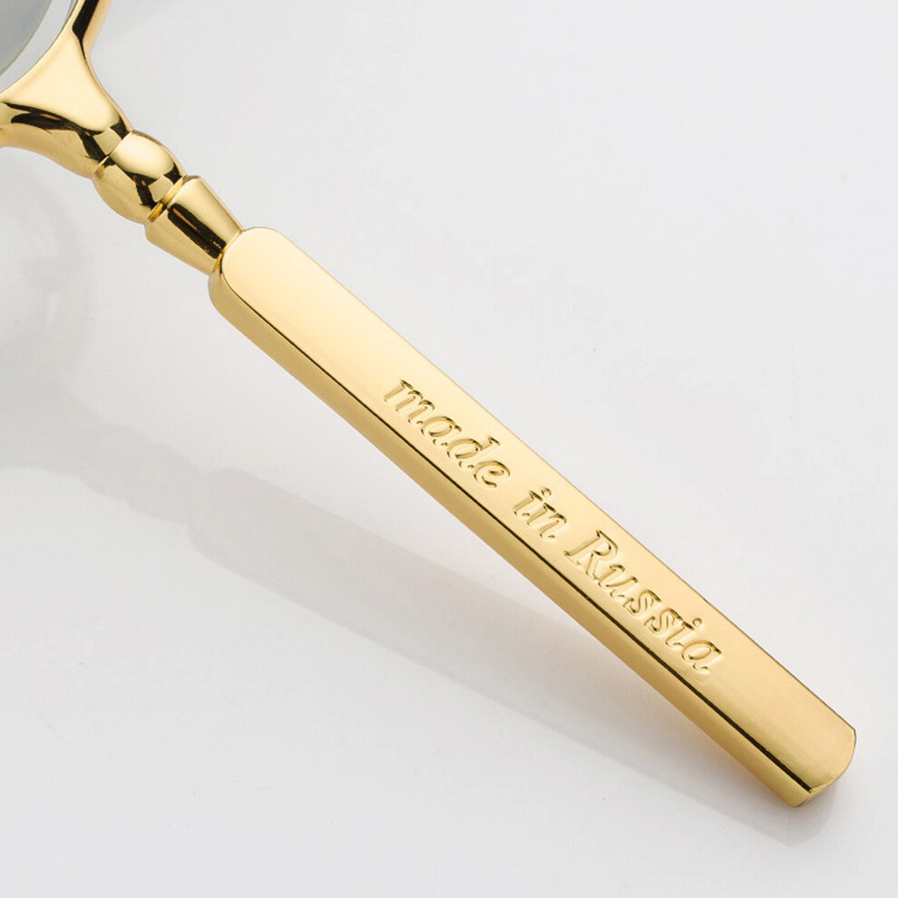 Lupe, goldener ergonomischer Handgriff aus