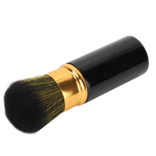 Cosmetic Loose Powder Brush Retractable Soft Hair Makeup Tool Portable Black