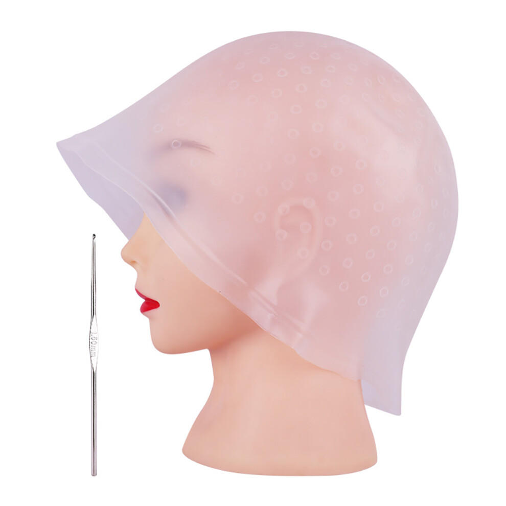 Silicone Dyeing Cap for Hair Highlighting, Reusable & Semi-Transparent Colors