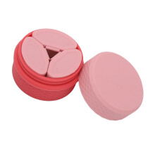 Barattoli in silicone crema 4 pezzi portatili rosa contenitori ricaricabili per trucco da viaggio