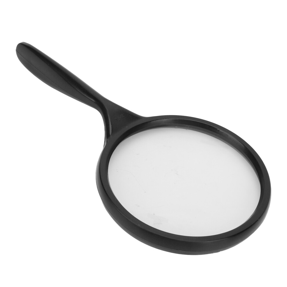 Handheld 3x Magnifier for Seniors Ergonomic Grip Clear Acrylic Lens for Reading