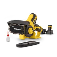 Powerplus Akku-Sahakone POWXG1045 - Langaton 12 V akulla, Akku ja Laturi Mukana, 100 mm Opas 14 Hammasta