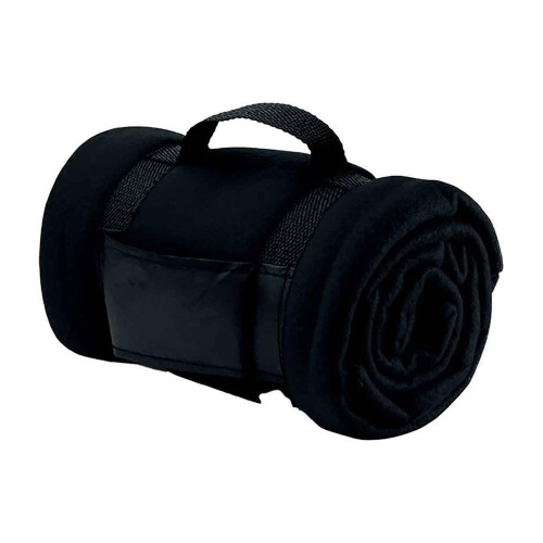 (One Size, Black) SOLS Stavenger Fleece Plaid Blanket