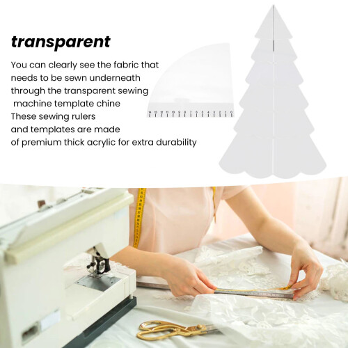 Durable Christmas Tree Acrylic Quilting Ruler Template for Sewing Projects 2