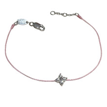 Layering-Armband mit Strasssteinen und verstellbaren-Rosa