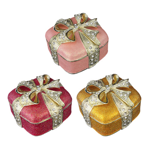 Metallschmuck-Organizer, Kristalle, Schleife,-Rosa 1