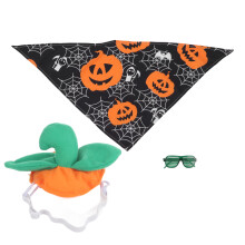 Schattige Halloween-hondenbandana's, unieke pompoenmutsjes voor huisdieren, zachte en comfortabele premium stof (tot ongeveer 45 cm)