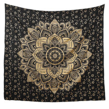 Decorative Tapestry Spread Peacock Mandala Bohemian Design Wall Hanging for Versatile Uses, Breathable Fabric Mandala Print Art for Curtain Bedsheet