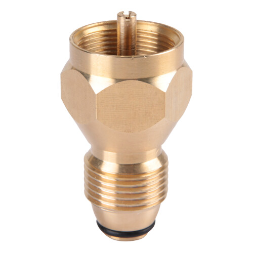 Propane Refill Adapter for Pressure Balancing Capability Universal Usage, Solid Brass Precise Threads Good for Emergency Easy Installation 2