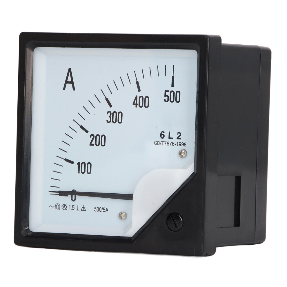 Analog Ac Ammeter 0-500A Amp Gauge Vertical Mount, 1.5% Accuracy 4281372919602