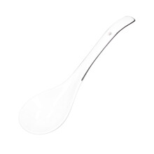 Lingură de supă funcțională din porțelan asiatic, lingurițe albe care combină o suprafață netedă cu un design ergonomic pentru acasă și