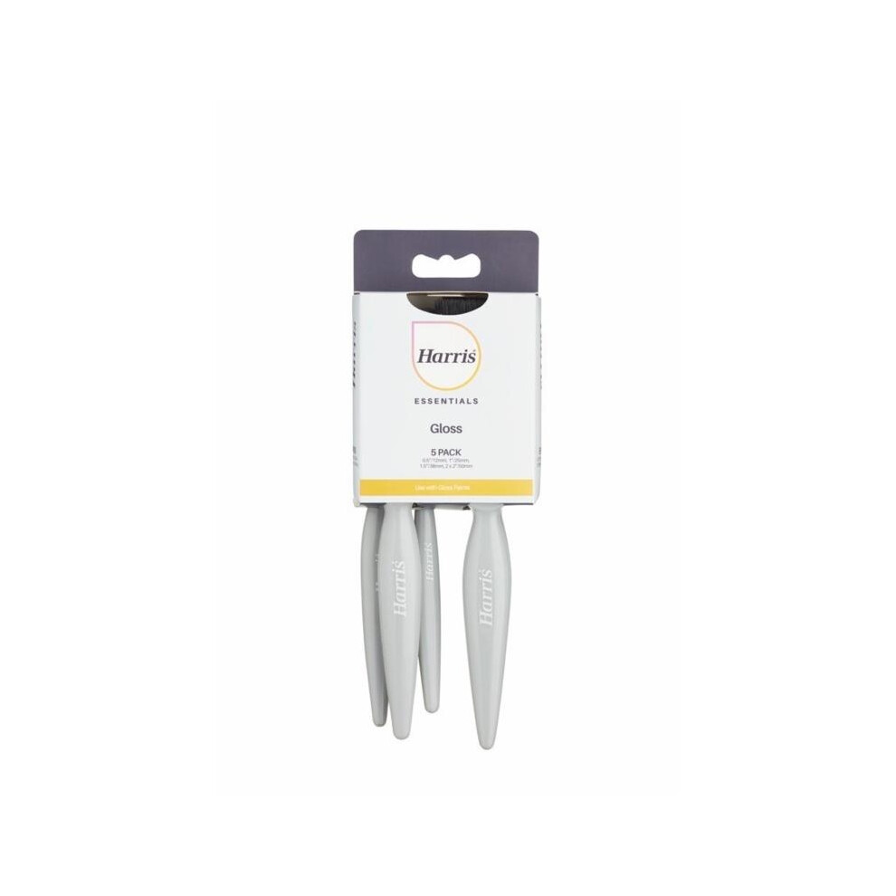 Harris Essentials Gloss Paint Brush Set (Pack Of 5)