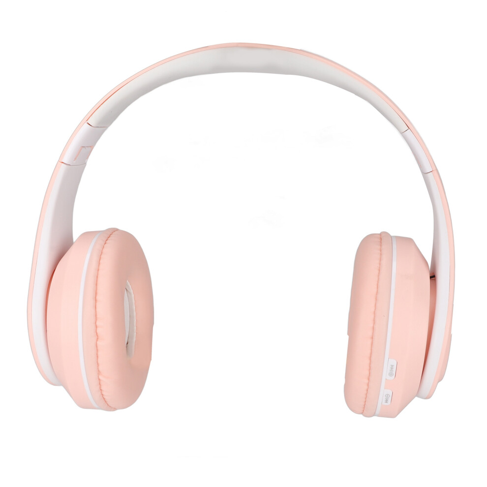Wireless Over Ear Headphones With Noise Reduction & Colorful Effects Pink/Light 8461375504203