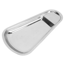 Edelstahl-Serviceplatte Hygienisch & Kompakt Fanform für Events & Zuhause