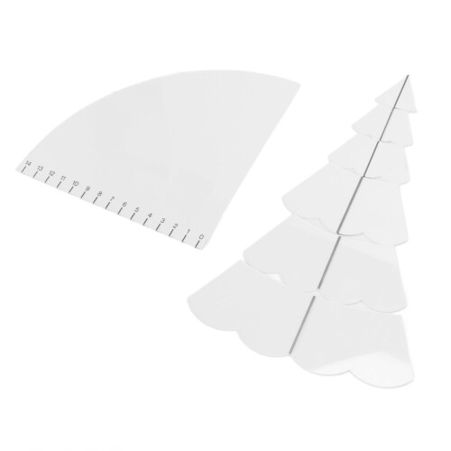 Durable Acrylic Christmas Tree Template Set for Creative Sewing Projects