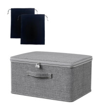 Fabric Locking Storage Box for Adult Toy Waterproof-Grey suit