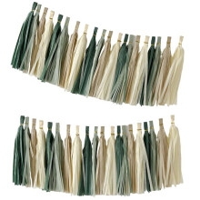 Colorful Paper Streamers Hanging Ornament-Avocado green series