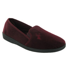 (7 UK, Wine) Mirak Stag Mens Slip-On Slipper / Classic Mens Slippers