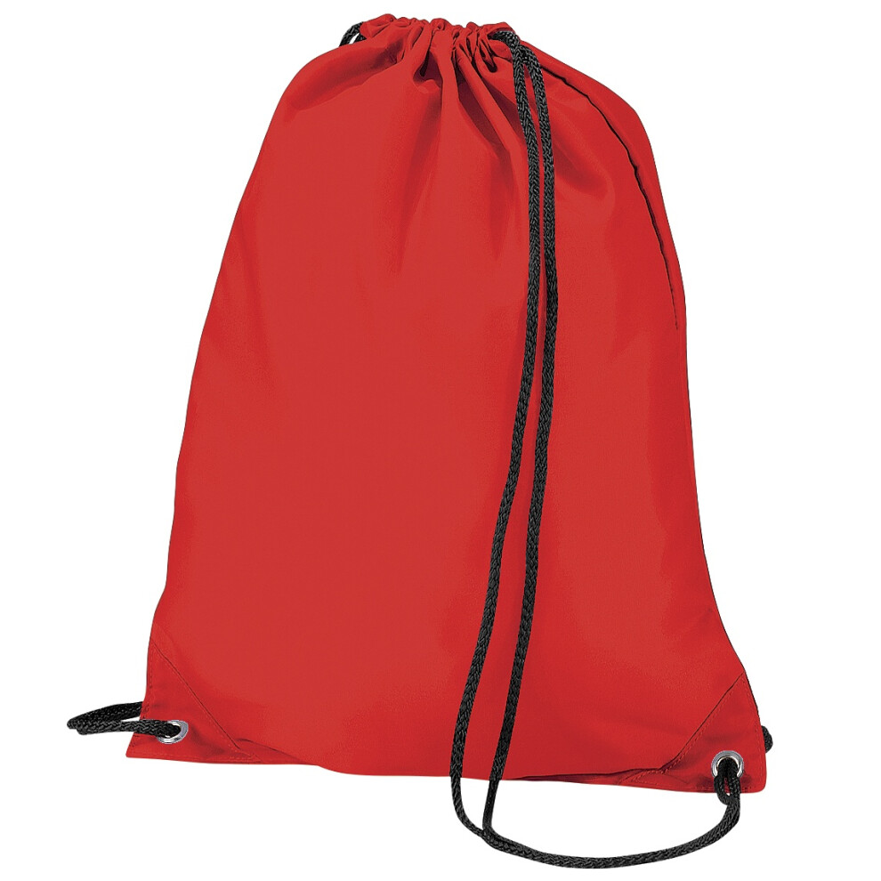 Bagbase (One Size, ) Budget Water Resistant Sports Gymsac Drawstring Bag (11L) Red