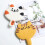Elegant Cats Pattern Drink Mats Soft Wool Felt Fronts-3 5