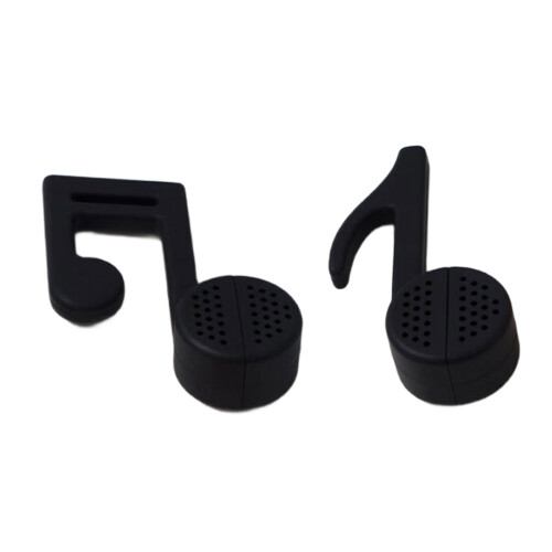 Music Note Silicone Teas Infuser Food Grade Strainer For-Black