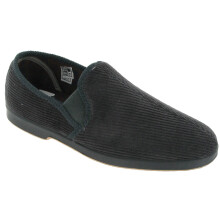 (13 UK, Grey) GBS Exeter Mens Twin Gusset Slipper / Mens Slippers