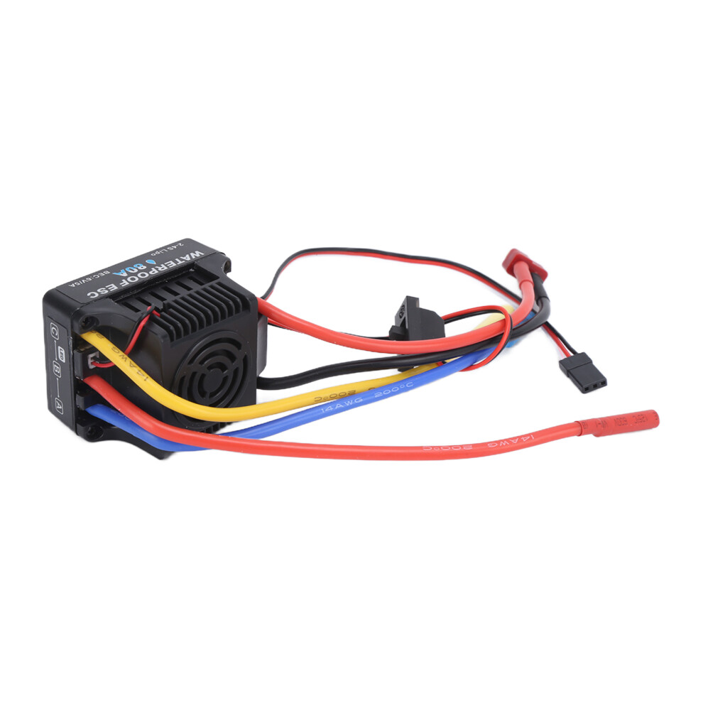 80A Waterproof Brushless Esc For 1/8 Rc Car, Heat Dissipation 6951377341064