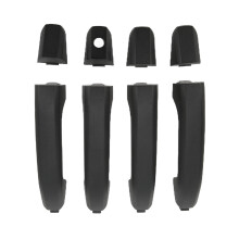 Vervangende buitendeurgrepen voor Chevrolet Silverado 2500HD 3500HD, ABS-kunststof, auto-stylingaccessoires, deurgreepafdekking, matzwart, lang.