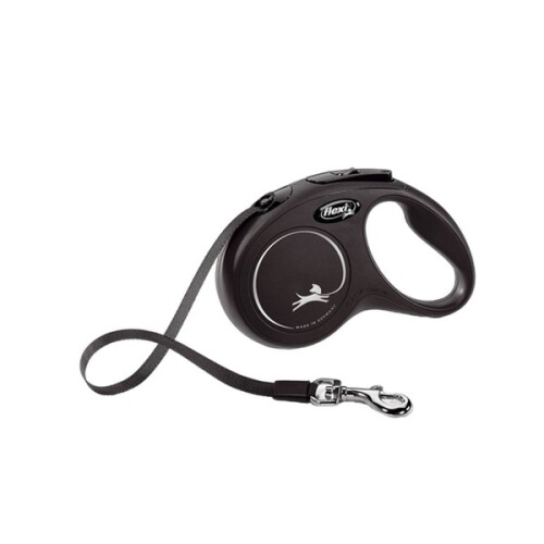 flexi (8m, Black) Flexi New Classic Small Retractable Dog Lead